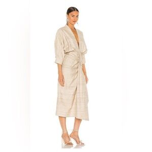 Piece of White Audrey Dress in Beige New Nwt Linen Dresses